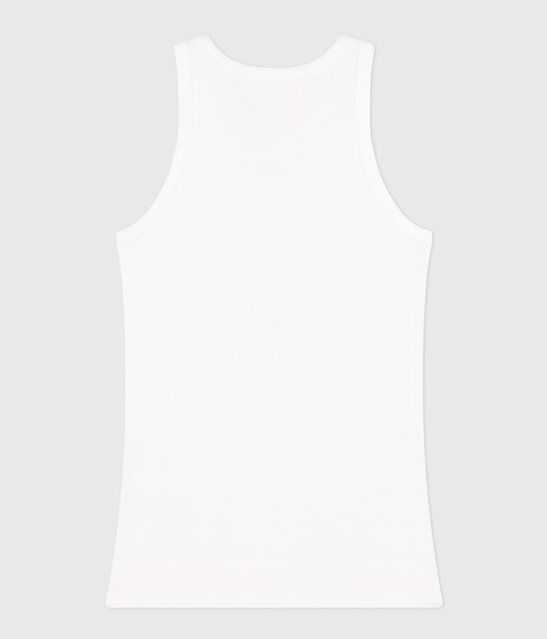 L'ICONIQUE, tanktop in biokatoen voor vrouwen wit ECUME