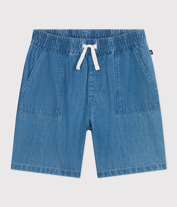 Jongensshort van lichte denim blauw
