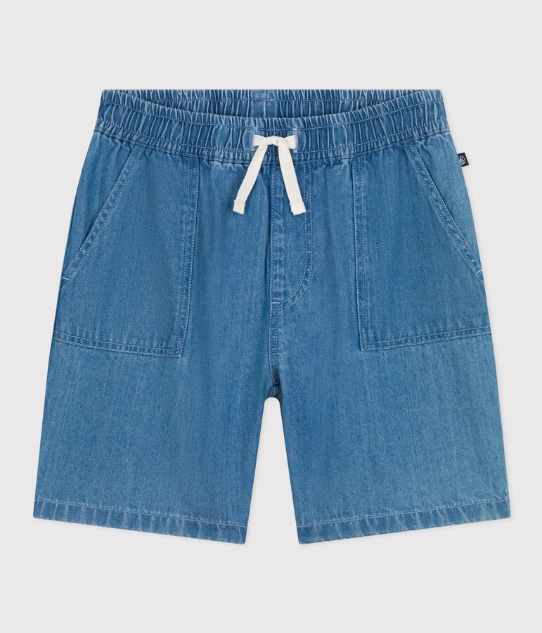 Jongensshort van lichte denim blauw