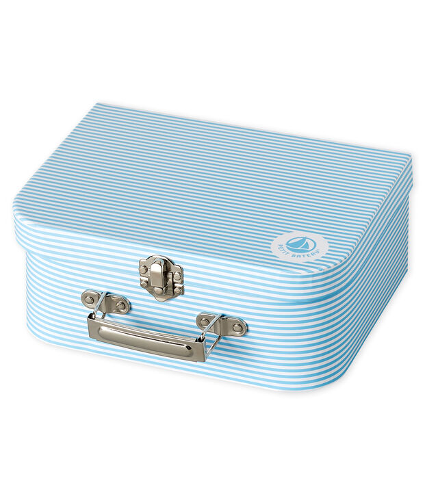 Cadeauset met 3 items van gebreide stof blauw/wit