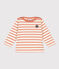 Marinière en jersey épais bébé rose AVALANCHE/blanc SIENNA