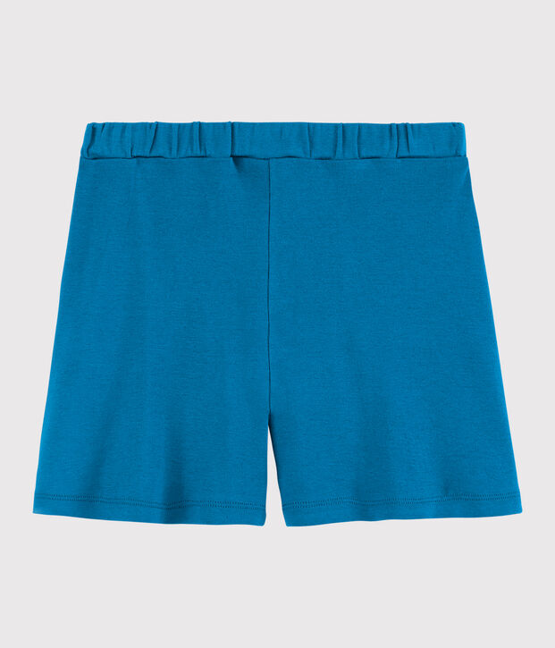 Katoenen short voor meisjes blauw