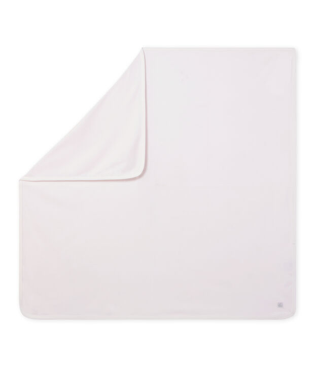 Drap b&eacute;b&eacute; mixte ray&eacute; milleraies rose/blanc