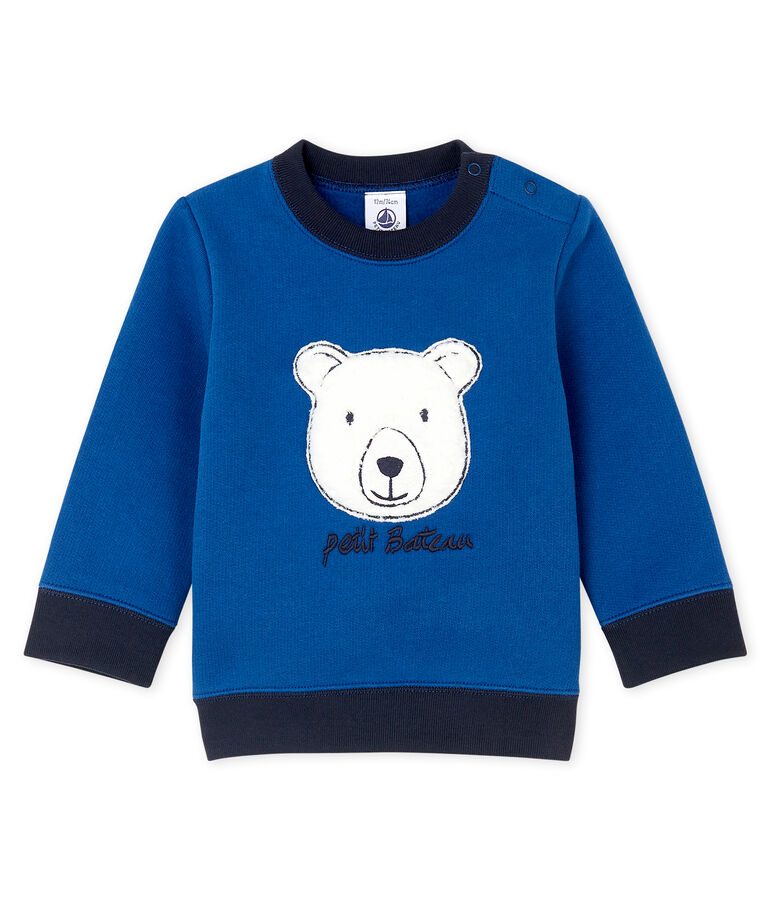 Sweatshirt van molton babyjongen blauw LIMOGES
