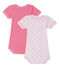 Set van twee body's voor babymeisjes wit .