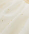 Meisjesrok in tule met sterrendessin beige COQUILLE/geel DORE