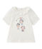 T-shirt met korte mouwen voor babymeisjes wit MARSHMALLOW/blauw SMOKING