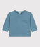 Tee-shirt manches longues bébé en coton bleu ROVER