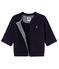 Cardigan met rits in molton voor babyjongens blauw SMOKING