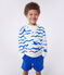 Katoenen sweatshirt met print voor kinderen wit MARSHMALLOW/wit MULTICO