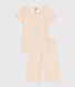 Pyjama capri imprimé fleur en coton enfant