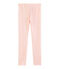 Legging enfant en laine et coton rose CHARME/blanc MARSHMALLOW