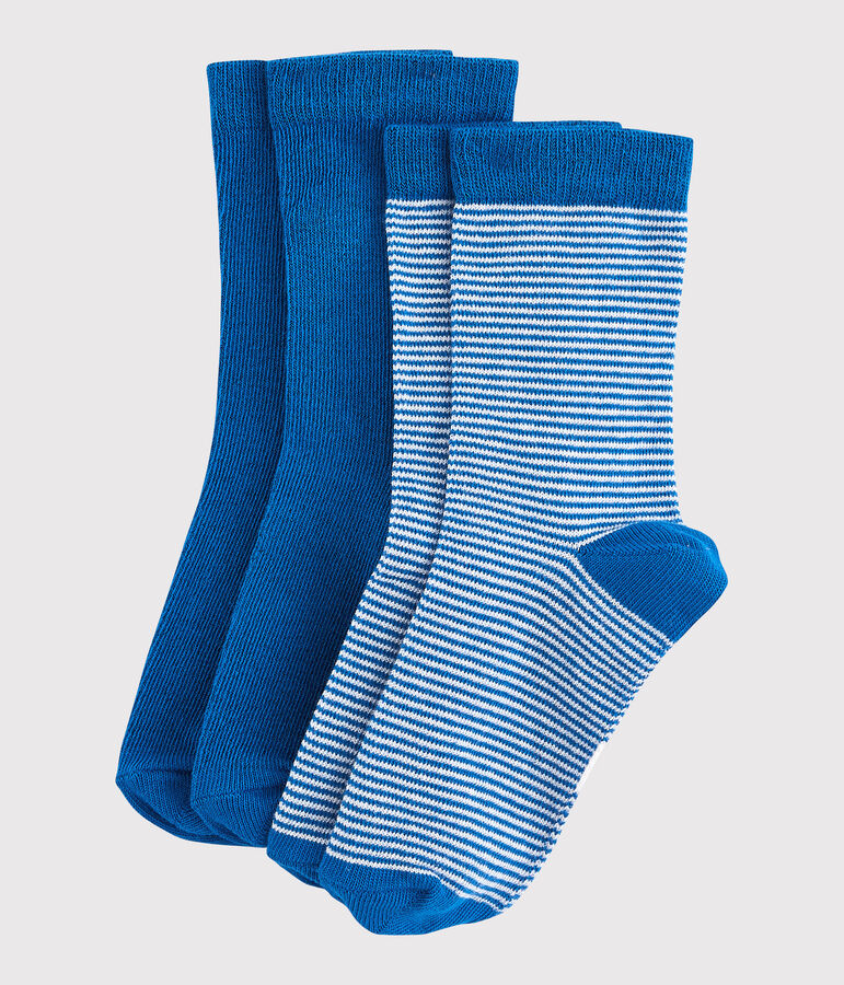 Set van 2 paar meisjes-jongens kousen multicouleur