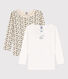 Set van 2 T-shirts met lange mouwen voor meisjes in katoen