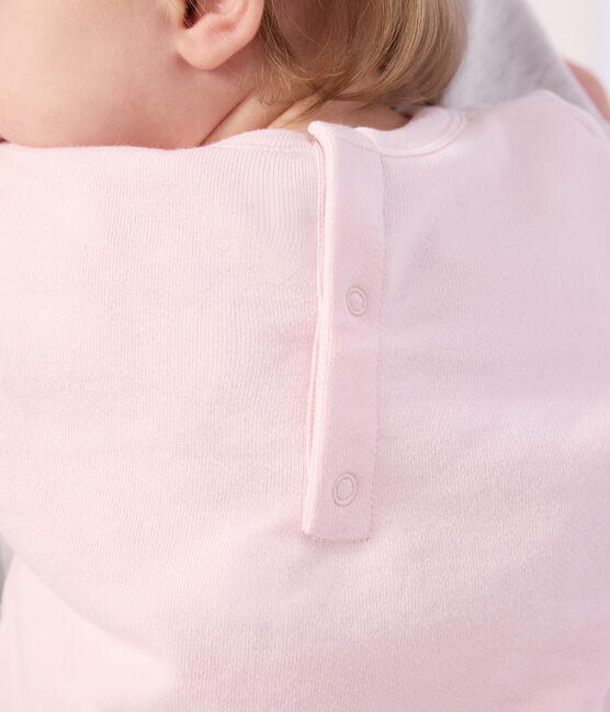 Sweatshirt à capuche bébé en coton à motifs rose BARELY