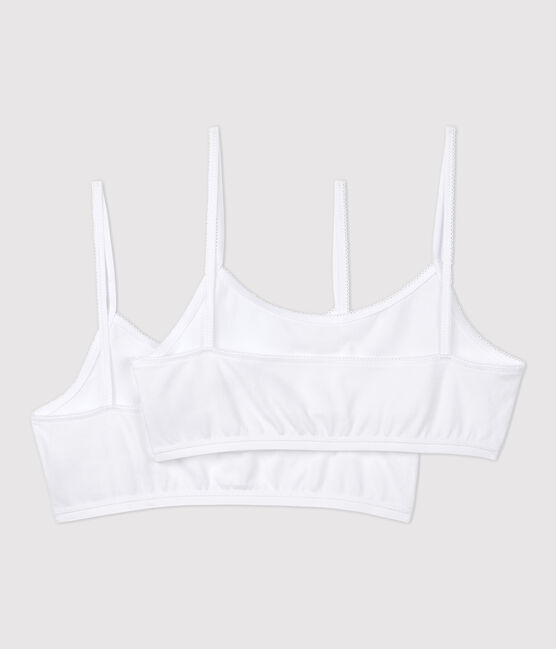Set van 2 witte brassières voor meisjes wit ECUME