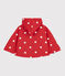 Regencape met stippen voor baby’s rood TERKUIT/wit MARSHMALLOW