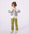 Katoenen kindercardigan met strepen blauw/blauw