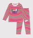 Pyjama rayé en velours enfant