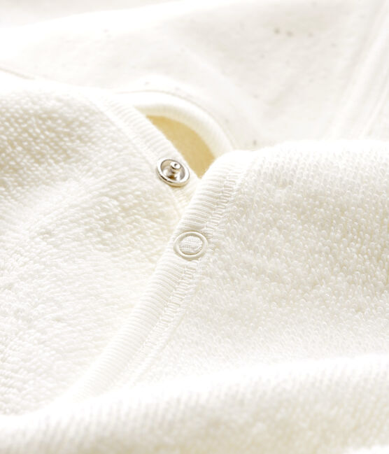 Cape de bain bébé en éponge blanc MARSHMALLOW