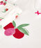 Korte katoenen kinderpyjama met vruchtenprint wit/multicouleur