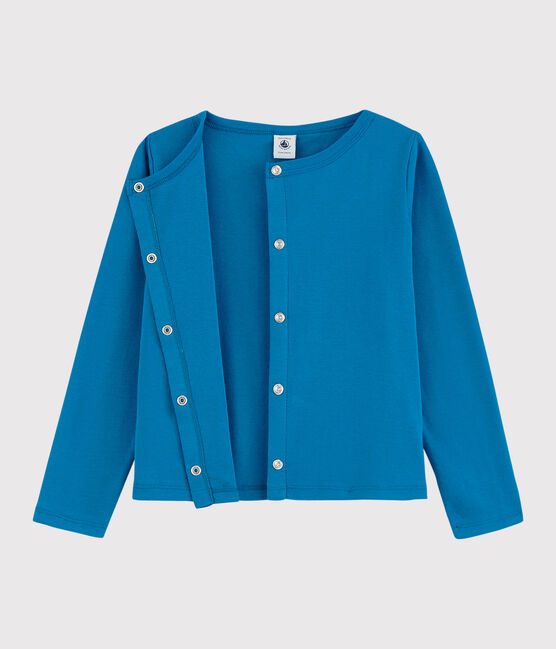 Cardigan in katoen meisjes kinderen blauw MYKONOS