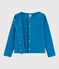 Cardigan in katoen meisjes kinderen blauw MYKONOS