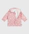 Baby windjack met bloemenprint roze CHARME/wit MARSHMALLOW