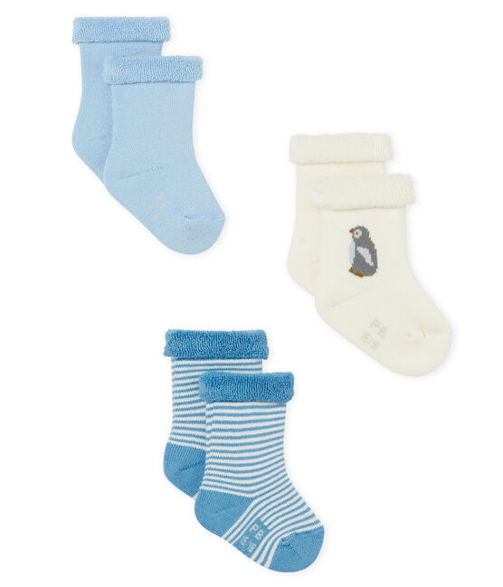 Lot composé de 3 paires de chaussettes en éponge, moelleuses et confortables. variante 1