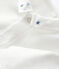 Romper met kraag voor babyjongens van biologisch katoen wit MARSHMALLOW