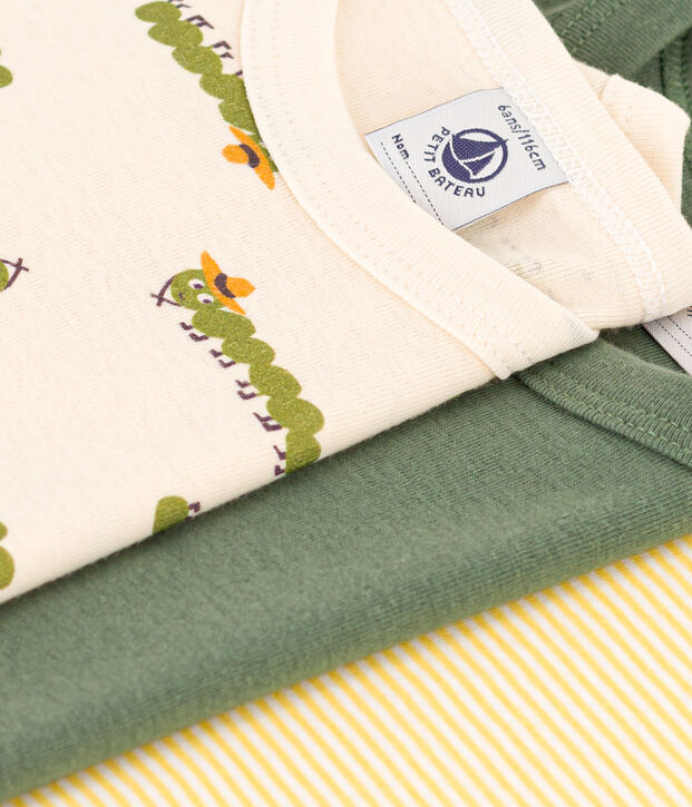 Setje met 3 katoenen T-shirts met korte mouw voor kinderen multicouleur