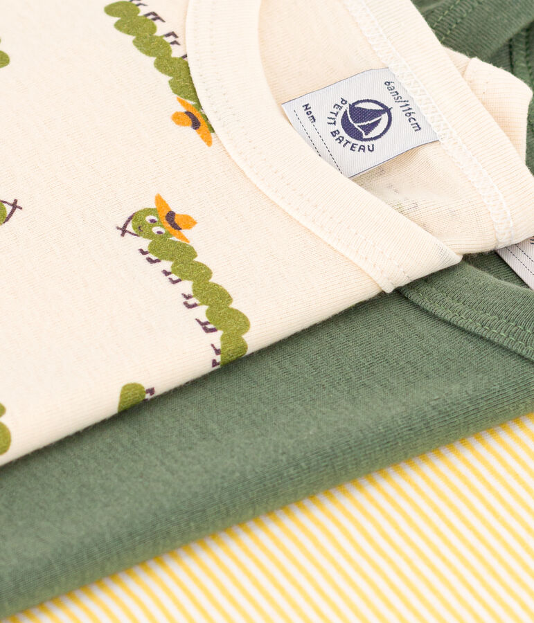 Setje met 3 katoenen T-shirts met korte mouw voor kinderen variante 1