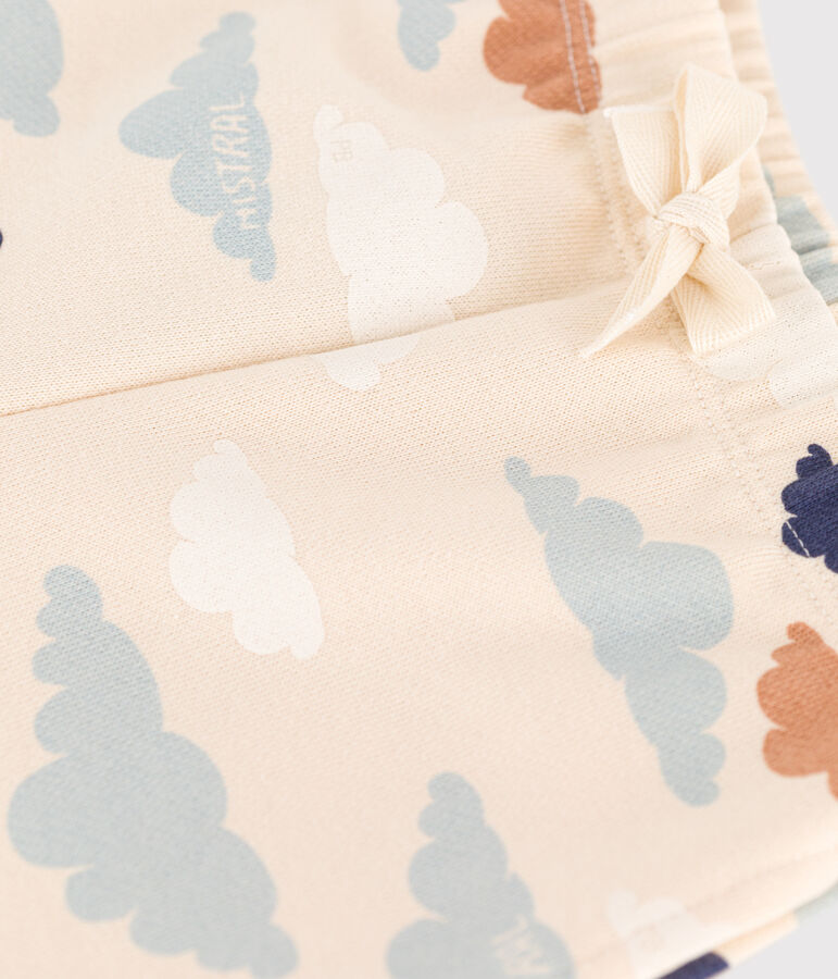 Broek in molton met print voor baby's wit AVALANCHE/ MULTICO