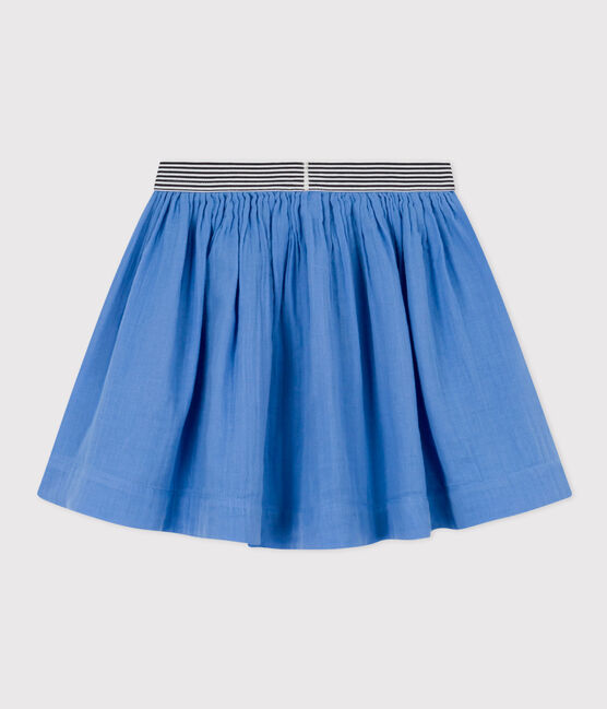 Jupe en gaze de coton enfant fille bleu EDNA