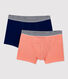 Set van 2 boxershorts voor jongens in katoen en elastaan