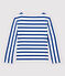 Lichte marinière Dames wit MARSHMALLOW/blauw SURF