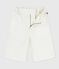 Bermuda short enfant en coton uni blanc