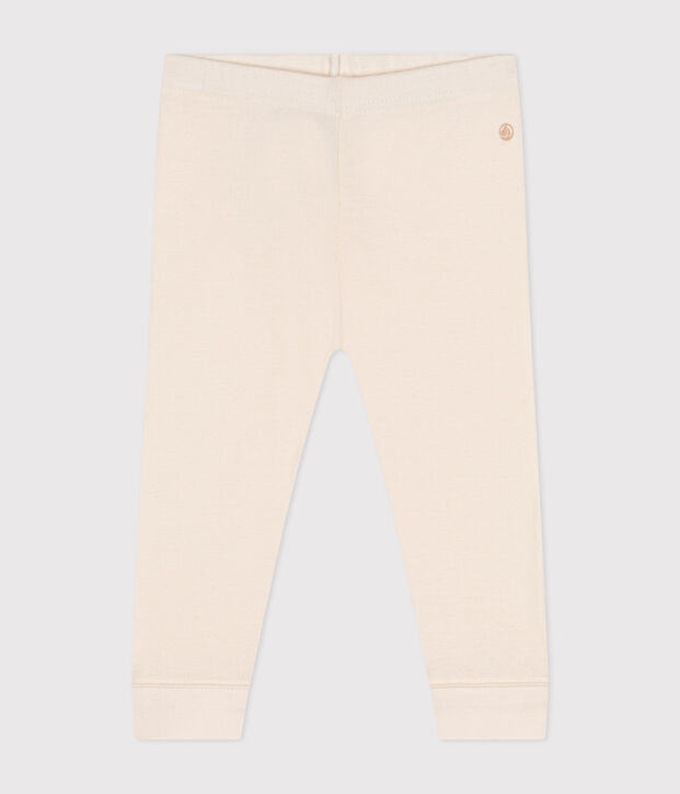 Legging b&eacute;b&eacute; en coton uni &eacute;cru