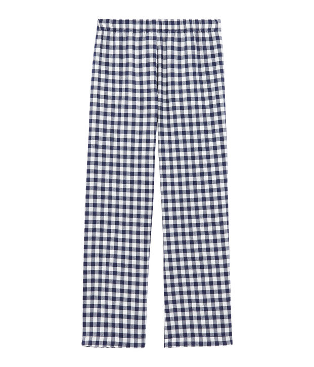 Pantalon de pyjama gar&ccedil;on blanc/bleu