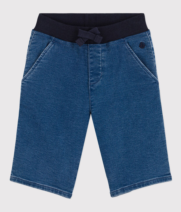 Jongensbermuda in denim blauw