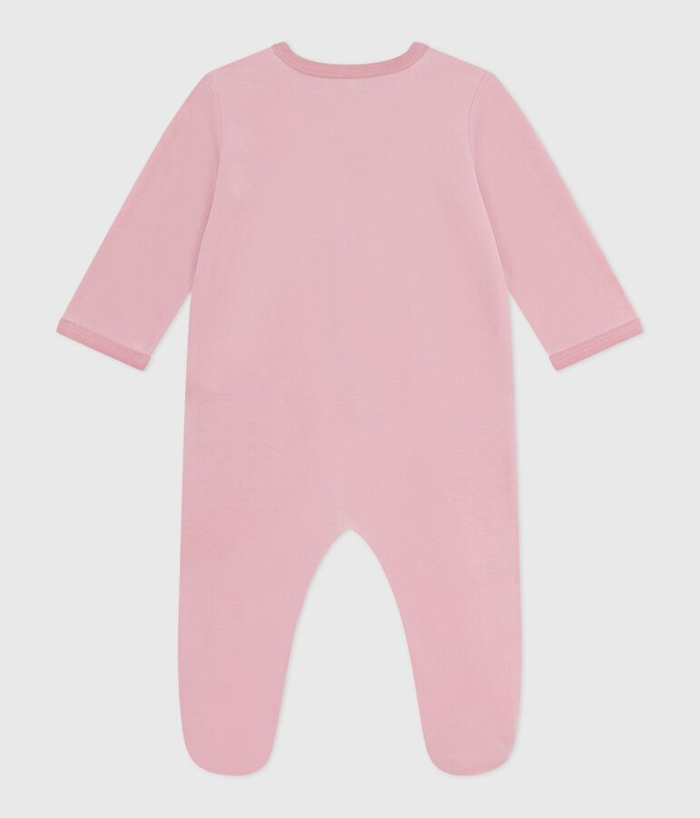 Effen fluwelen babypyjama roze