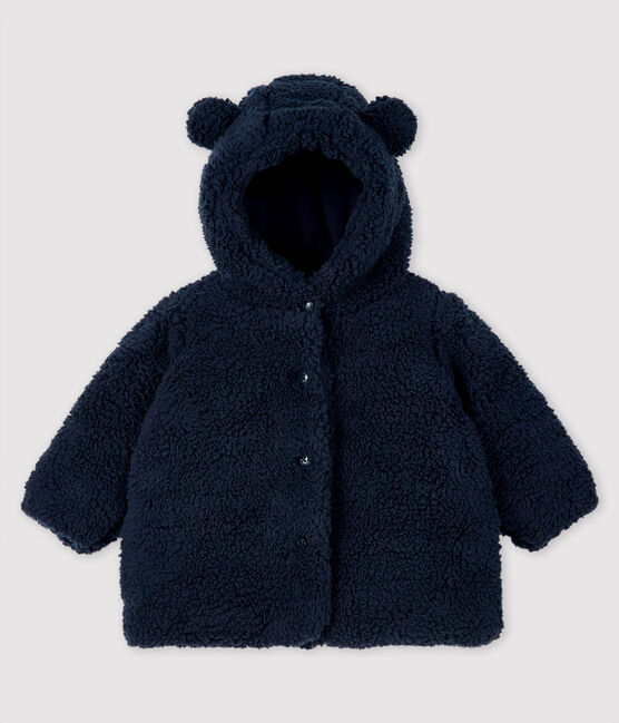 Manteau sherpa bébé fille bleu SMOKING