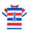 Tee-shirt enfant garcon blanc MARSHMALLOW/rouge PEPS/ SURF