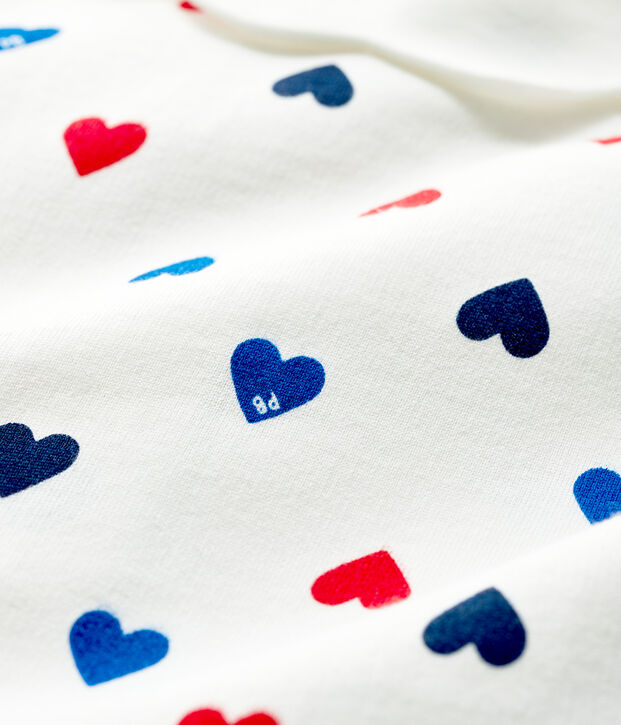 Robe manches longues b&eacute;b&eacute; fille blanc/multicouleur