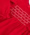 Combinaison courte bébé en velours à smocks et volants rouge TERKUIT