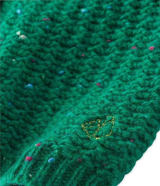 Cardigan in wolmix voor babymeisjes groen GAZON