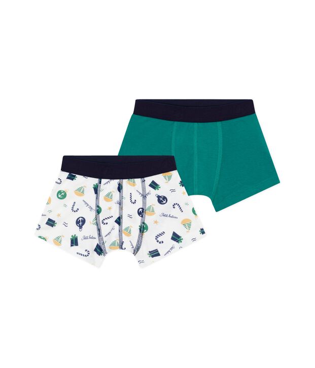 Lot de 2 boxers en coton multicouleur