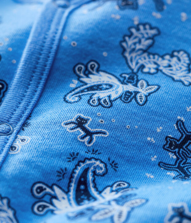 Dors-bien b&eacute;b&eacute; &agrave; motif bandana en coton biologique bleu/multicouleur