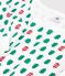 Katoenen damespyjama met dennenprint wit/multicouleur