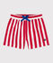 Zwemshort voor baby's met strepenprint rood MARSHMALLOW/ SPI